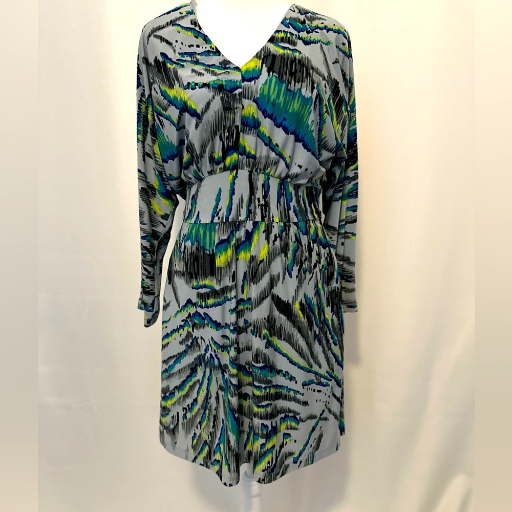 Guess Abstract V-Neck Dress Size 4
